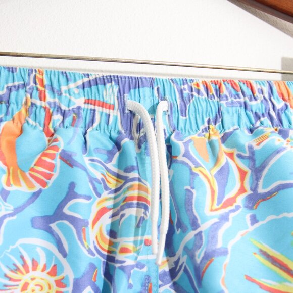 Chubbies Swim Trunk Shorts Seashells Fish Ocean Blue 5" Inseam Size Medium - Picture 5 of 12
